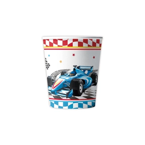 Bicchiere di carta usa e getta tema auto da corsa per festa compleanno bimbo e decori