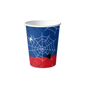 Spider web theme disposable paper cup for superhero birthday party table settings