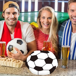 Soccer ball shaped disposable paper plates for birthday parties and sports event catering