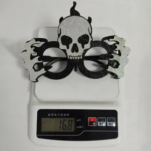 Lunettes de fête Halloween en feutre avec crâne et mains de squelette de 16,8g