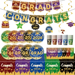 Abschlussfeier-Set 2026 mit Congrats Banner und festlichem Partyzubehör Dekor