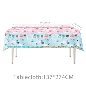 Nappe Gender Reveal avec motifs de cowboy rose et bleu pour décoration de fête