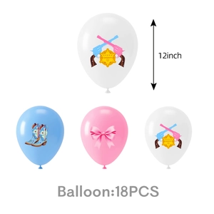Lot de 18 ballons révélation de genre avec motifs de shérif et bottes de cowboy