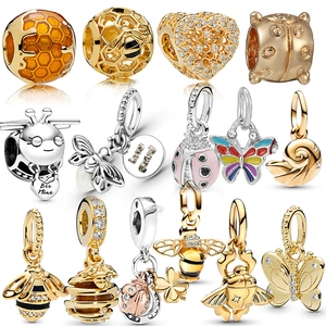 Breloques en Alliage DIY Strass Abeille Papillon Émail pour Fabrication de Bracelets Colliers Bijoux Femme Thème Nature Pendentif