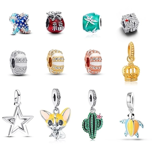 Alloy Enamel Rhinestone DIY Jewelry Charms For Bracelet Necklace Animal Heart Shape Pendants Jewelry Making Accessories For Women