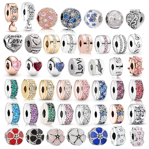Zinc Alloy Crystal Spacer Beads For DIY Bracelet Jewelry Making Enamel Charms Rhinestone Stopper For Women Accessories