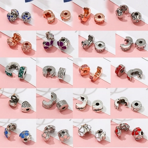 Sparkling pave rhinestone clip charms in multiple styles for DIY charm bracelets