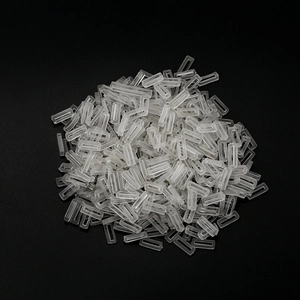 Fermi rettangolari in plastica trasparente per bracciali a fascia da 8-10 mm di larghezza