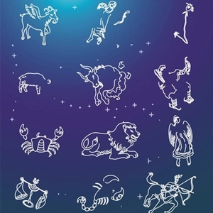Flat vector design of twelve zodiac sign charms for DIY jewelry making pendants