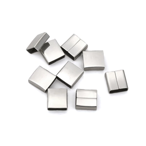 Fermoirs magnétiques en acier inoxydable poli pour bracelets de montre de 10mm