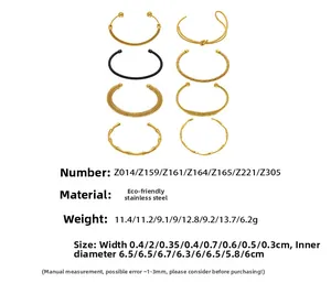 Detailed set of diverse stainless steel bangles featuring bamboo and twisted rope textures