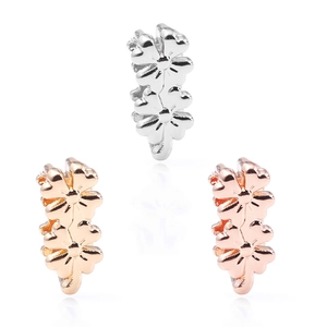 Polierte Blumenanhänger aus Legierung in Silber, Gold und Roségold für DIY-Armbänder