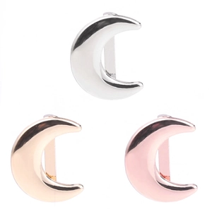 Polierte Mondanhänger aus Legierung in Gold, Silber und Roségold für DIY-Armbänder