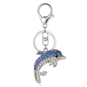 Portachiavi Delfino Con Strass Lega Ciondolo Borsa Animale Per Donna Ragazze Decorazione Quotidiana Simpatico Portachiavi Regalo