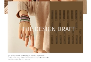 Detail of colorful zircon tennis bracelet and checkered ring with elegant design draft