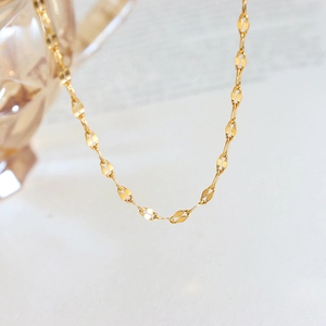 Minimalist Titanium Steel Lip Chain Anklet For Women 18K Gold Plated Beach Foot Jewelry Summer Elegant Foot Accessory