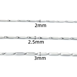 Polierte Mobius-Edelstahlketten in 2mm, 2,5mm und 3mm Breite für DIY-Schmuckstuecke