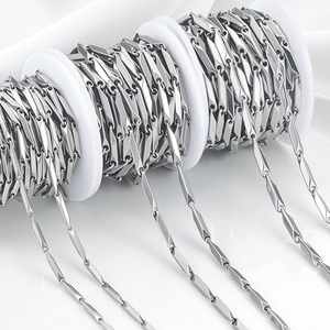 Hochwertige silberne Edelstahlkette auf Spulen für DIY Schmuckherstellung Zubehör