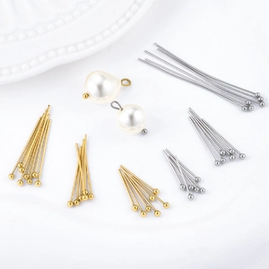 Stainless Steel Ball Head Pins Jewelry Findings DIY Accessories Professional Beading Supplies Gold Silver Plated Jewelry Pins