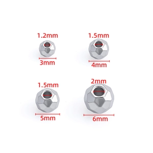 Hammered stainless steel round spacer beads with holes in four sizes for DIY jewelry