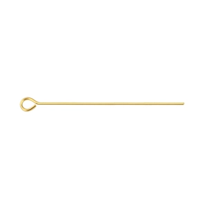 Golden stainless steel eye pins for DIY jewelry making and beaded accessory crafting