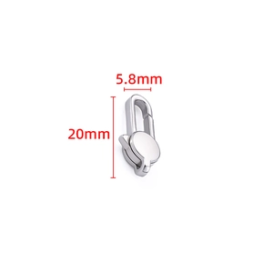 Polished stainless steel lobster clasp for DIY jewelry making with dimensions 20mm x 5.8mm