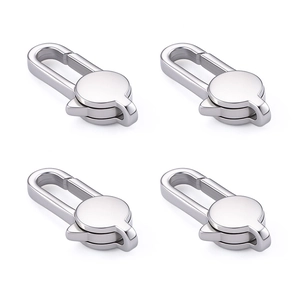Polished stainless steel lobster clasps set of four for DIY necklaces and jewelry making