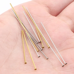 Chiodini a testa piatta in acciaio inox oro e argento per creazione gioielli fai-da-te