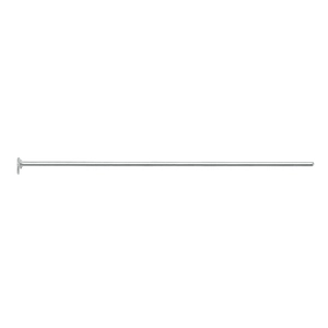 Accessorio a spillo a T in acciaio inossidabile argento con base piatta su sfondo bianco