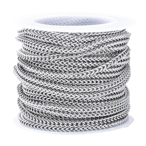 Silberne Edelstahl Weizenkette Rolle für DIY Schmuckherstellung und Halsketten Basteln