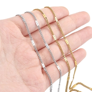 Chaînes en acier inoxydable doré et argenté pour la fabrication de bijoux DIY et colliers