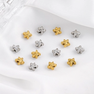 Gouden en zilveren zeester kralen van roestvrij staal voor DIY-sieraden en armbanden