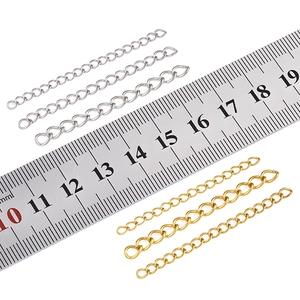 DIY Schmuckzubehör Set mit 5cm Edelstahl-Verlängerungsketten in Gold und Silber