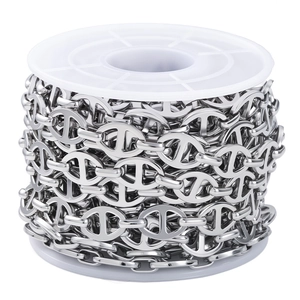 DIY handmade oval stainless steel anchor chain roll for high-end jewelry making