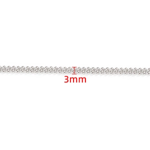 Double row 3mm stainless steel bead chain for DIY necklaces and bracelet making