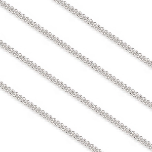 Polished stainless steel double ball chain strands for DIY jewelry making and necklaces