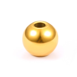 Polished gold stainless steel spacer beads with center hole for DIY jewelry making
