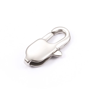 Polished silver stainless steel square lobster clasp for DIY necklace and bracelet jewelry