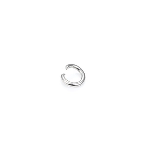 Polished silver stainless steel open jump rings for DIY jewelry making and necklace crafts