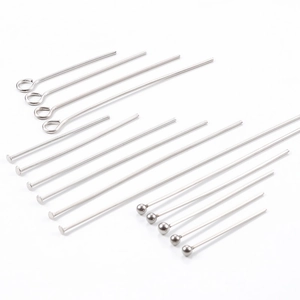 DIY gold stainless steel head pins eye pins and ball pins set for jewelry making