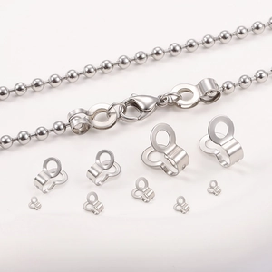Stainless Steel Bead Chain Connector Clasp DIY Jewelry Findings Accessories For Necklace Bracelet Multiple Sizes 2.4-10mm