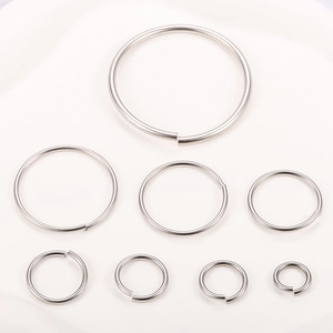 Polished stainless steel jump rings in 8 assorted sizes for DIY jewelry making