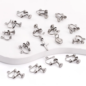 Stainless Steel Spiral Earring Converter DIY Jewelry Making Finding Adjustable Painless Finding Accessory For Non-Pierced Ears