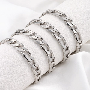 Cadena NK Cubana de Acero Inoxidable Pulido Accesorio para Creación de Joyas DIY Collar Pulsera Hip Hop para Hombres Mujeres
