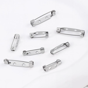 Basi per Spille in Acciaio Inossidabile Supporti per Spille da Balia DIY Componenti per Gioielli Accessori per Distintivi