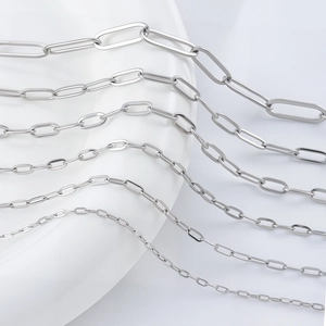 Stainless Steel Paperclip Chain Oval Link DIY Jewelry Making Findings Accessories For Necklace Bracelet Making Findings