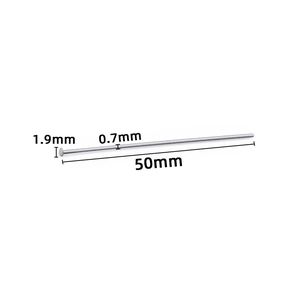 Chiodini a T in acciaio inossidabile per gioielli fai da te da 50mm di lunghezza e 0,7mm