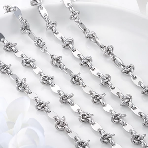 Stainless Steel Pig Nose Coffee Bean DIY Chain Knotted Mariner Link For Necklace Bracelet Fashion Jewelry Making Components
