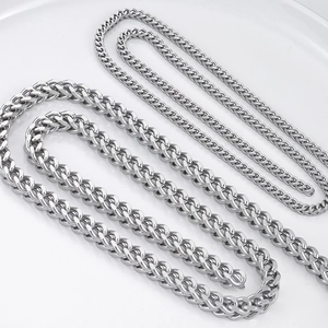 Cadenas de trigo de acero inoxidable pulido en dos tamaños para creación de joyas