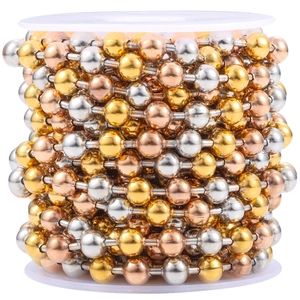 6mm Kugelketten in Gold Silber Roségold auf Spule für DIY Schmuckherstellung
